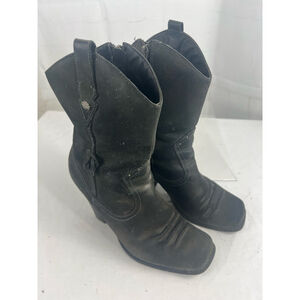 Women’s Harley Davidson Heeled Boots Genuine Leather size 9 black/brown